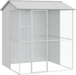 vidaXL Клетка за птици Сив 215 x 210 x 247 см Галванизирана стомана (3325175)
