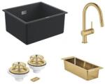 GROHE Készlet konyhai csaptelep Grohe Minta 32321GN2, gránit mosogató Grohe K700 31653AP0, 40852GN0, 40997GN0