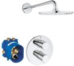 GROHE Rainshower Cosmopolitan 210 zestaw prysznicowy podtynkowy termostatyczny z deszczownicą chrom 26262000 (26262000)