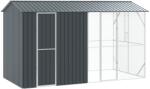 vidaXL Клетка за птици със съхранение Антрацит 430 x 208 x 247 см (3325153)