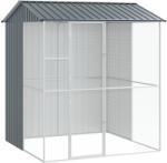 vidaXL Клетка за птици със съхранение Антрацит 215 x 210 x 247 см (3325174)