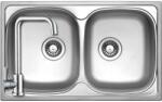 Strong 506000+SAP4-B090 - StrongSinks S1 Welland rozsdamentes mosogató szatén 780x480 mm + ZEGOR rozsdamentes szögletes csaptelep szett (506000+SAP4-B090)