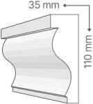 ANRO Kültéri díszléc BR-42 - natúr homlokzati díszítő profil (BR-42)