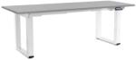 Rauman OfficeTech Strong állítható magasságú asztal 200 x 80 cm, fehér alap, világos szürke