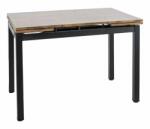 SIGNAL MEBLE Byrne étkezőasztal - téglalap, dió / fekete