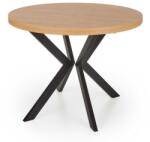 Halmar Pildora étkezőasztal, arany tölgy / fekete