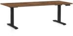 Rauman OfficeTech D állítható magasságú asztal, 180 x 80 cm, fekete alap, silverjack tölgy
