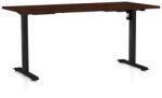 Rauman OfficeTech A állítható magasságú asztal, 160 x 80 cm, fekete alap, wenge