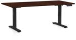 Rauman OfficeTech D állítható magasságú asztal, 160 x 80 cm, fekete alap, wenge