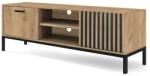 Halmar Grata TV állvány, craft tölgy / fekete