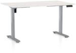 Rauman OfficeTech B állítható magasságú asztal, 140 x 80 cm, szürke alap, fehér kőris