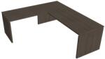  Verno ergonomikus asztal 220 x 200 cm, bal, antracit tölgy
