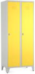 Rauman Fém szekrény, 80 x 50 x 191, 5 cm, helyreigazítással, lakathoz zár, sárga - ral 1023