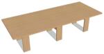  Verno+ S tárgyalóasztal 300 x 120 cm, világos tölgy / piros