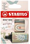 STABILO Szövegkiemelő készlet, 1-4 mm, STABILO "Boss Mini Nature vibes", 3 különböző szín (07/03-72) - nyomtassingyen