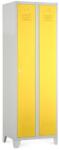 Rauman Fém szekrény, 60 x 50 x 190 cm, fix lábakkal, hengerzár, sárga - ral 1023