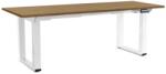 Rauman OfficeTech Strong állítható magasságú asztal 200 x 80 cm, fehér alap, köves tölgy