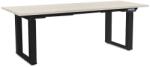 Rauman OfficeTech Strong állítható magasságú asztal 200 x 80 cm, fekete alap, fehér kőris