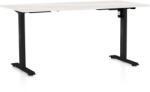 Rauman OfficeTech A állítható magasságú asztal, 160 x 80 cm, fekete alap, fehér kőris