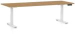 Rauman OfficeTech C állítható magasságú asztal, 200 x 80 cm, fehér alap, köves tölgy