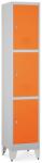 Rauman Fém szekrény - 3 doboz, 38 x 45 x 196, 5 cm, helyreigazítással, lakathoz zár, narancs - ral 2004