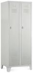 Rauman Fém szekrény, 60 x 50 x 160 cm, fix lábakkal, lakathoz zár, világos szürke - ral 7035