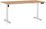 Rauman OfficeTech B állítható magasságú asztal, 160 x 80 cm, fehér alap, craft tölgy