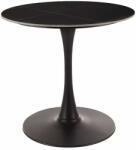 SIGNAL MEBLE Espero étkezőasztal 80 cm, fekete márvány / fekete