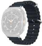 Samsung Galaxy Watch Ultra (47mm) SM-L705, szilikon pótszíj, állítható, hullámos kialakítás, sötétszürke