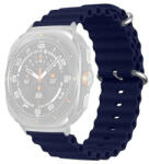 Samsung Galaxy Watch Ultra (47mm) SM-L705, szilikon pótszíj, állítható, hullámos kialakítás, sötétkék