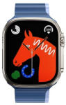Apple Watch 4-6, SE, SE (2022) (38 / 40 mm) / Watch 7-9 (41 mm) / Watch 10 (42 mm), szilikon pótszíj, mágneses zár, kétszínű, 3D minta, Hoco AS102, sötétkék/kék - tok-shop