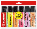 STABILO Szövegkiemelő készlet, 2-5 mm, STABILO "Boss Original ", 4+2 különböző szín (BE15/706-60080) - mystock