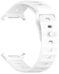 Samsung Galaxy Watch Ultra (47mm) SM-L705, szilikon pótszíj, légáteresztő, 3D homorú minta, fehér
