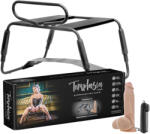 Temptasia - szex szék vibrátorral (fekete-natúr) - szexshop