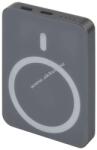 EMOS Powerbank WI 522, 5000mAh, 20W, Wireless töltés, MagSafe compatibilis, szürke