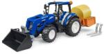 BRUDER New Holland T5.120 cu încărcător frontal, cutie basculantă și furci (02187) (02187)