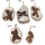  Pandantiv Staurolit - Piatra Crucii Naturala Neregulata 52-67 x 20-35 x 8-15 mm - Cristalul Protectiei si Transformarii - Argint 925