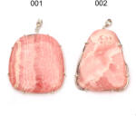  Pandantiv Rodocrozit Natural Neregulat 60-63 x 42-45 x 5-8 mm - Cristalul Iubirii si Vindecarii Emotionale - Argint 925