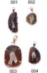  Pandantiv Safir Roz Natural Neregulat Fatetat 22-38 x 13-20 x 4-7 mm - Piatra Vindecarii si Abundentei - Argint 925 - 1 Buc