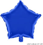 FunnyFashion Egyszínű csillag lufi 19" 48cm kék csillag (LUFI377568)