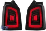KITT Teljes LED Hátsó lámpák, Piros/fehér, VW Transporter V T5 (2003-2009) modellekhez (TLVWT5LED)