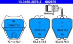 ATE Set placute frana ATE 13.0460-2876.2 (13.0460-2876.2)