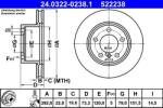 ATE Disc frana fata PowerDisc BMW Seria 1 E81/E82 ATE 24.0322-0238.1 (24.0322-0238.1)