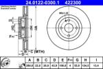 ATE Disc frana fata Mazda Mx-5 IV, Mx-5 RF ATE 24.0122-0300.1 (24.0122-0300.1)
