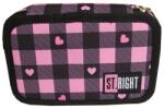St. Majewski Penar echipat 3 fermoare, Majewski, Gama St. Right, Colectia Pink Checkered 2025, PC-05, 20x13x6 cm (5903235691201) Penar