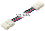 VIVALUX КОНЕКТОР ЗА LED ЛЕНТА RGB VIVALUX ЪГЛОВ МЕКА ВРЪЗКА 12V 10мм 14x16x5мм 2бр (VIV003906)