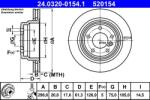 ATE Disc frana spate PowerDisc BMW Seria 5 E39 ATE 24.0320-0154.1 (24.0320-0154.1)