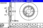 ATE Disc frana fata PowerDisc Peugeot 306, 405 I ATE 24.0320-0133.1 (24.0320-0133.1)
