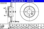 ATE Disc frana fata PowerDisc VW Golf III, Passat B3/B4 ATE 24.0313-0178.1 (24.0313-0178.1)