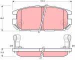 TRW Set placute frana TRW GDB3199 (GDB3199)